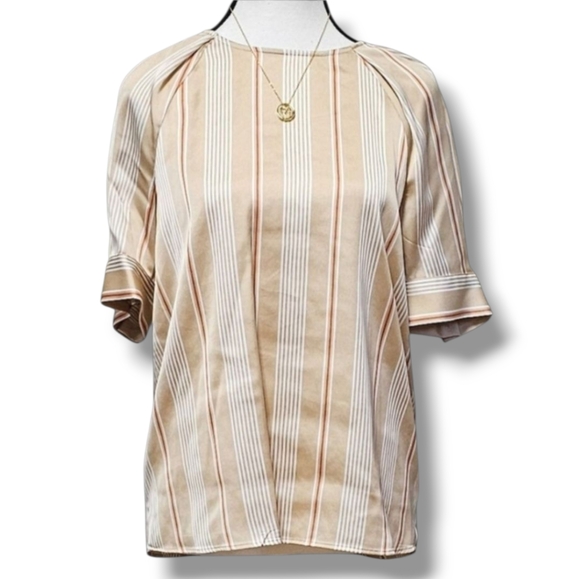 WORTHINGTON | WENDY STRIPE BLOUSE - NWT! - Picture 1 of 16